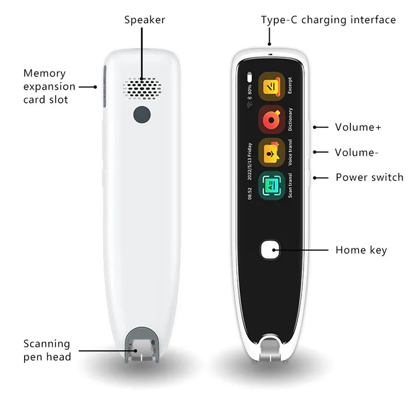 Portable 112 Languages Translation Pen Voice Scan Translation Pen Scanner Instant Text Scanning Reading Translator Device Pen