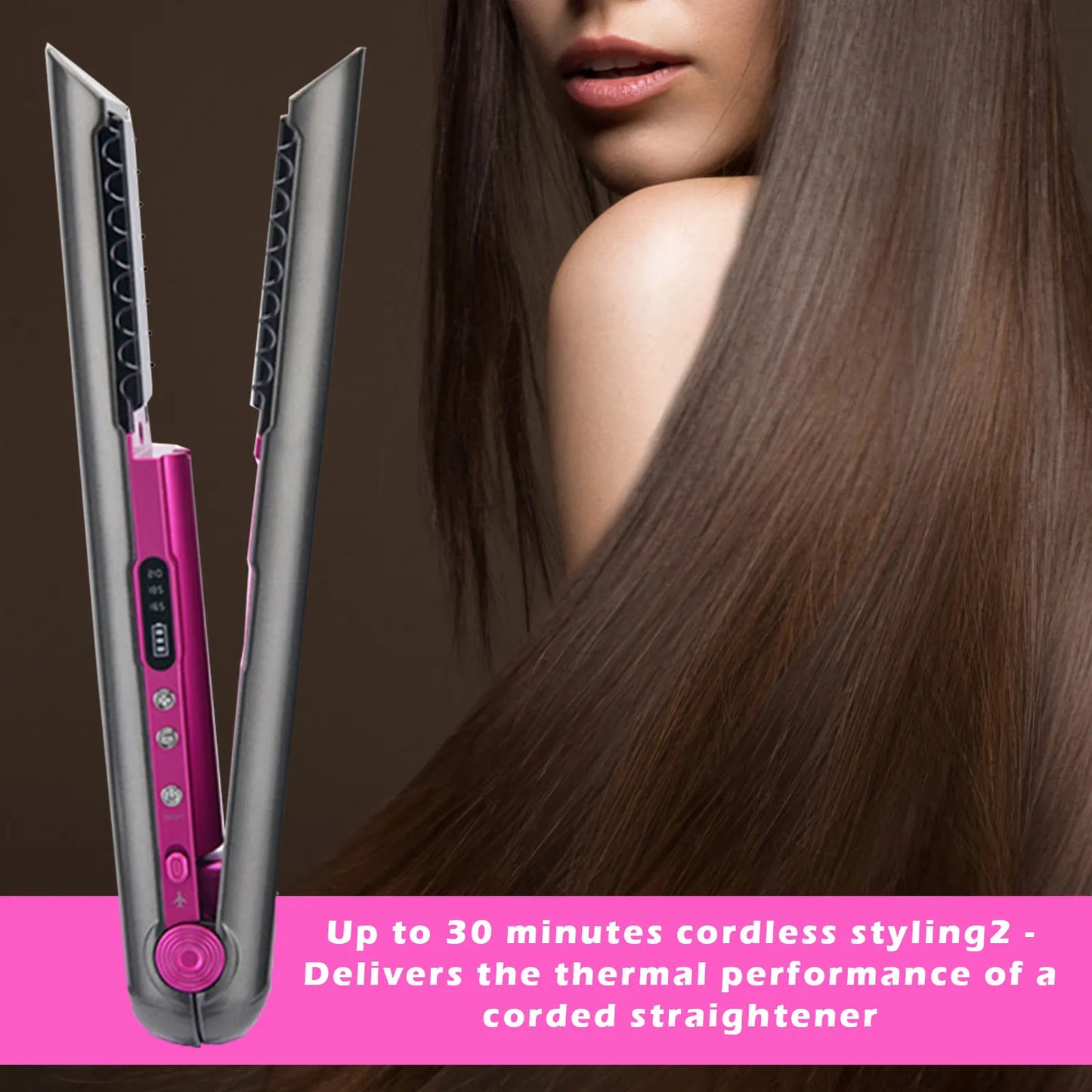 Electric Splint Hair Straightener Hot Air Comb Brush Hair Styling Straight Curling Dual-Use Hair Dryer Bangs Straightener